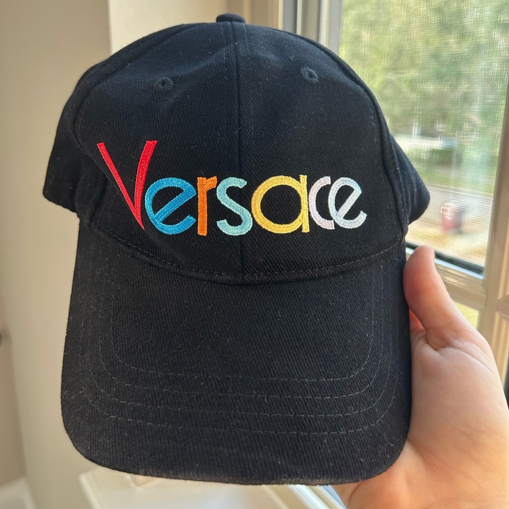 Versace Rainbow Pride Baseball Cap in Rainbow Stitching/ Lettering